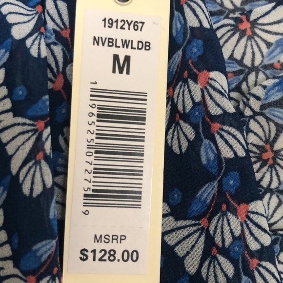 Max Studio Floral Blue Dress Size Medium. New with Tags - Picture 9 of 10